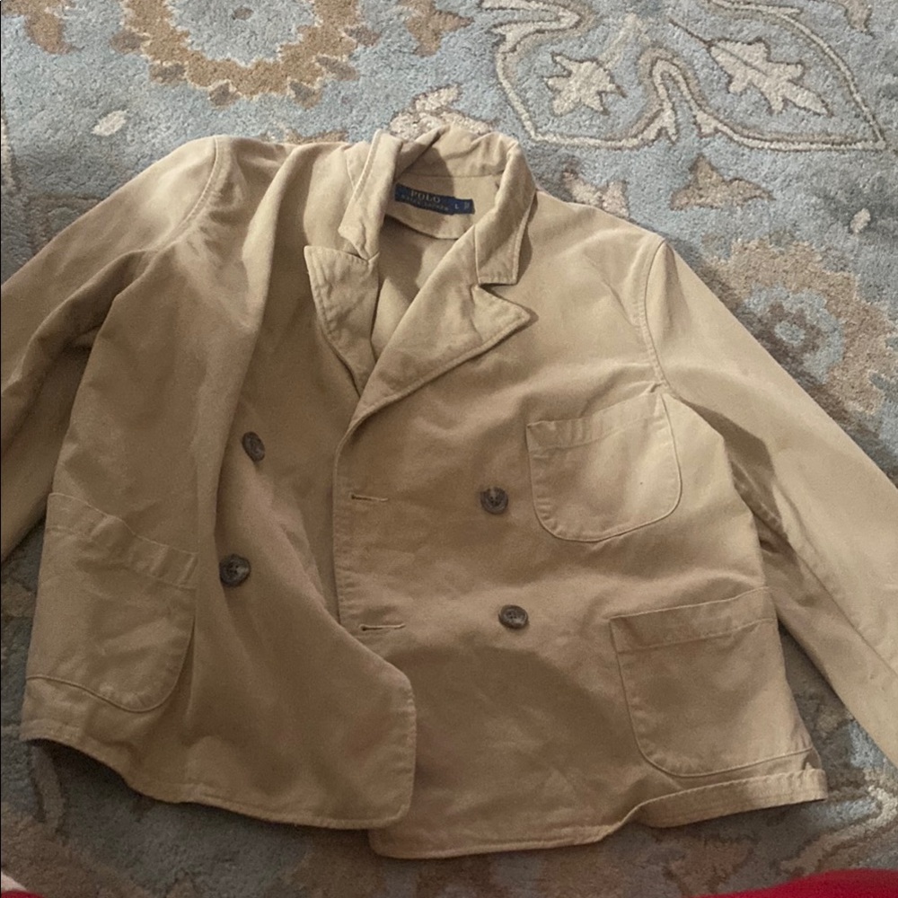POLO RALPH LAUREN Beige Double-Breasted Jacket L $70